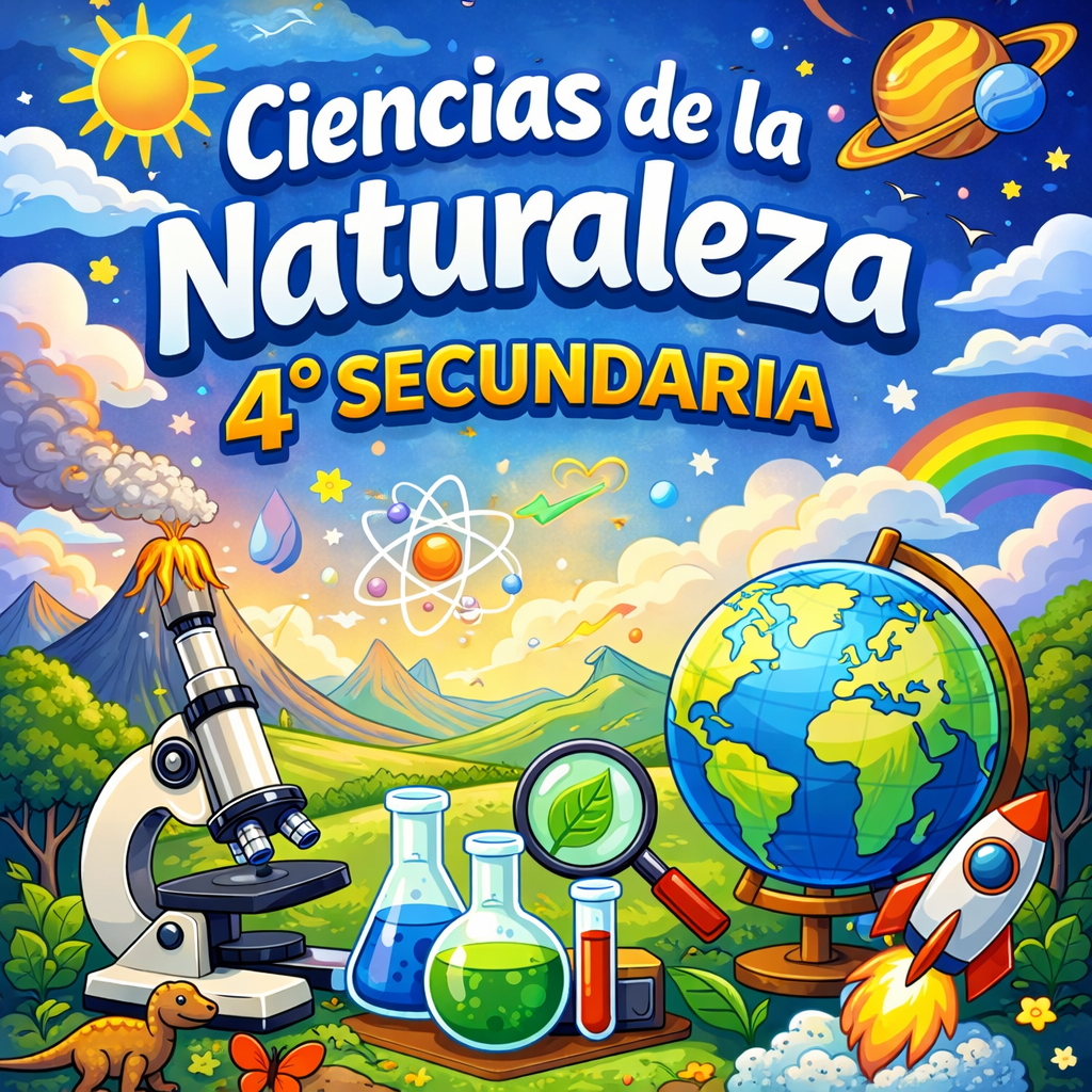 La asignatura de Ciencias de la Naturaleza en 4to de secundaria está enfocada en el estudio de la Biología, permitiendo a los estudiantes comprender los seres vivos, su estructura, funciones y procesos vitales. A través del análisis de temas como la célula, los tejidos, la genética y la herencia, se promueve el desarrollo del pensamiento científico, la observación y la experimentación. Además, fomenta la valoración de la vida y el cuidado del medio ambiente, reconociendo la importancia de los seres vivos en el equilibrio de los ecosistemas.